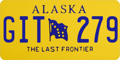 AK license plate GIT279