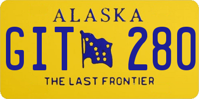 AK license plate GIT280