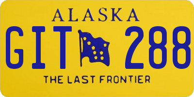 AK license plate GIT288