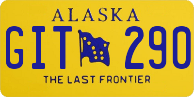 AK license plate GIT290