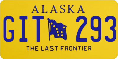 AK license plate GIT293