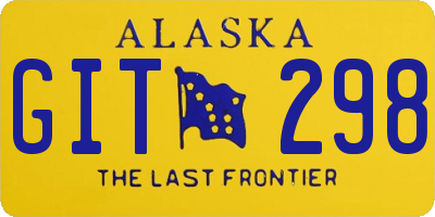 AK license plate GIT298