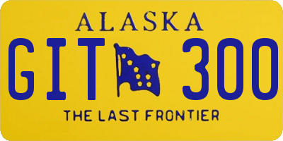 AK license plate GIT300