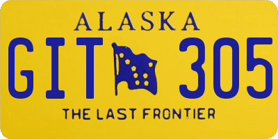 AK license plate GIT305