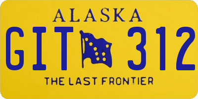 AK license plate GIT312