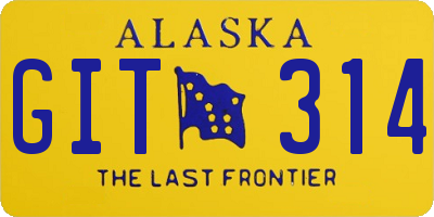AK license plate GIT314