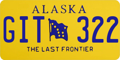 AK license plate GIT322
