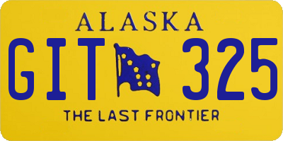 AK license plate GIT325