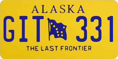 AK license plate GIT331