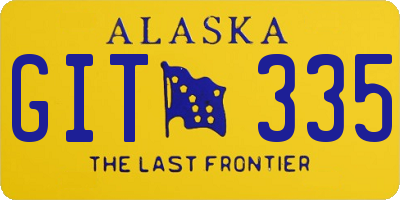 AK license plate GIT335