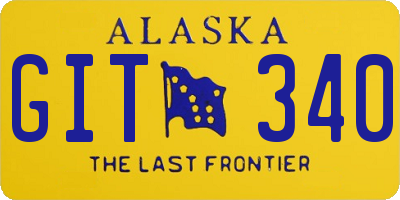 AK license plate GIT340