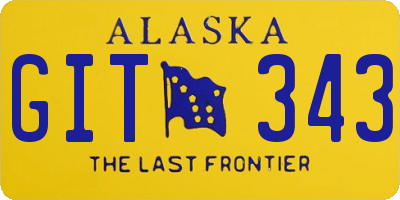 AK license plate GIT343