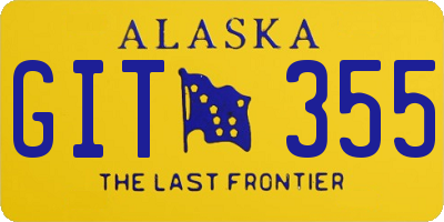 AK license plate GIT355