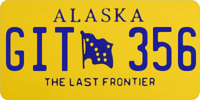 AK license plate GIT356