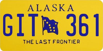 AK license plate GIT361