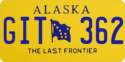 AK license plate GIT362