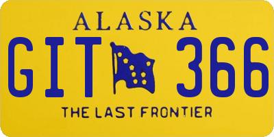 AK license plate GIT366