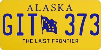 AK license plate GIT373