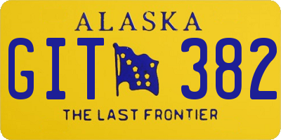 AK license plate GIT382