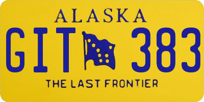 AK license plate GIT383
