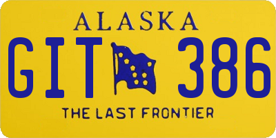 AK license plate GIT386