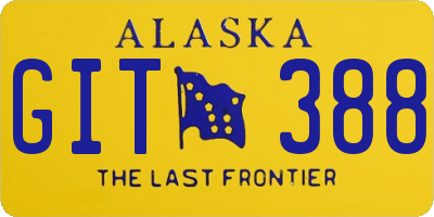 AK license plate GIT388