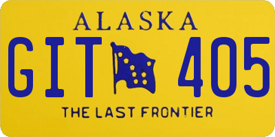 AK license plate GIT405