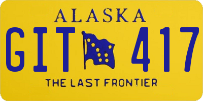 AK license plate GIT417