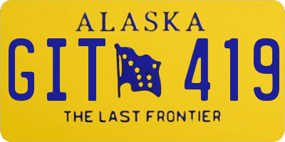 AK license plate GIT419