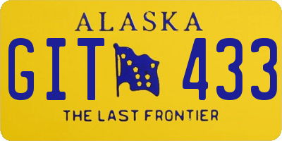 AK license plate GIT433