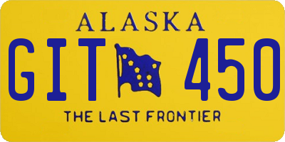 AK license plate GIT450