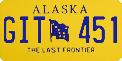 AK license plate GIT451