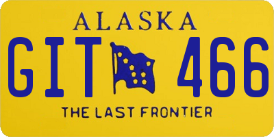 AK license plate GIT466