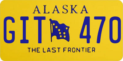 AK license plate GIT470