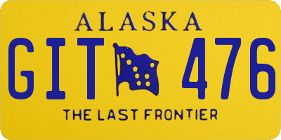 AK license plate GIT476