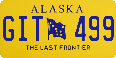 AK license plate GIT499