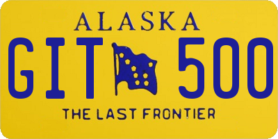 AK license plate GIT500