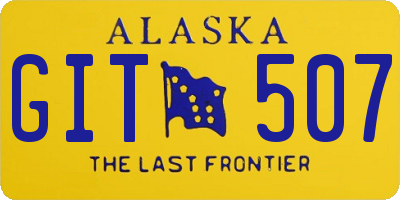 AK license plate GIT507