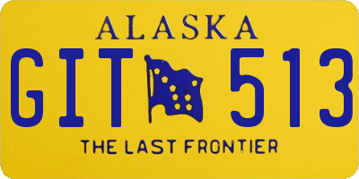 AK license plate GIT513