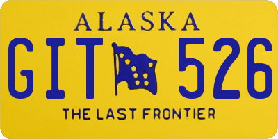 AK license plate GIT526