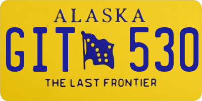AK license plate GIT530