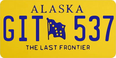 AK license plate GIT537
