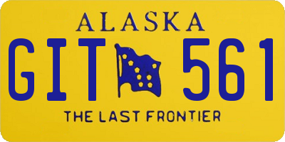 AK license plate GIT561