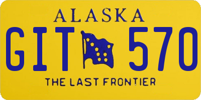 AK license plate GIT570