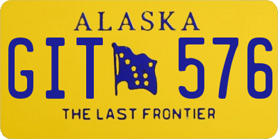 AK license plate GIT576