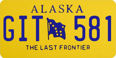 AK license plate GIT581