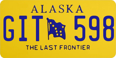 AK license plate GIT598
