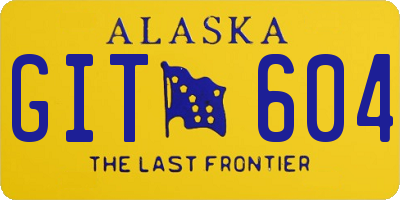 AK license plate GIT604