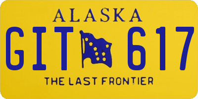 AK license plate GIT617