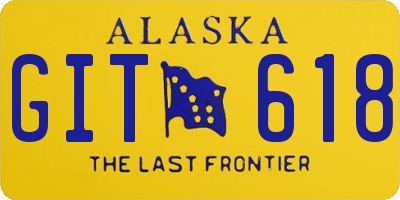 AK license plate GIT618